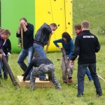 Impreza I - przeprawa tratw - grupowe zajcia integracyjne teambuilding